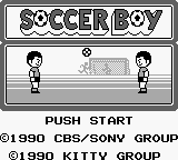 Soccer Boy title screen for GameBoy